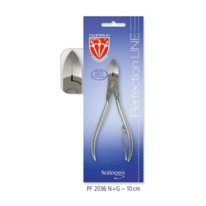 Premium nail nipper 10cm in full stainless steel with locking mechanism, quality made in Solingen Germany – PF 2036
