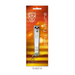 Large toenail clipper in stainless steel with ball chain, made in Germany – FU 8127 N